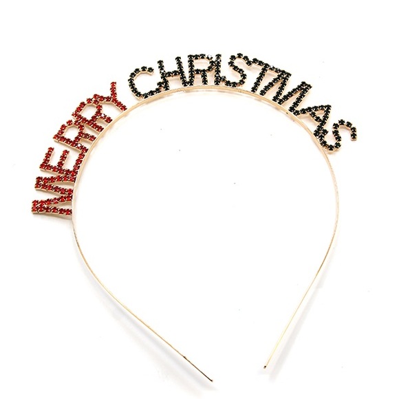MERRY CHRISTMAS HOLIDAY HEADBAND TIARA - Picture 1 of 2